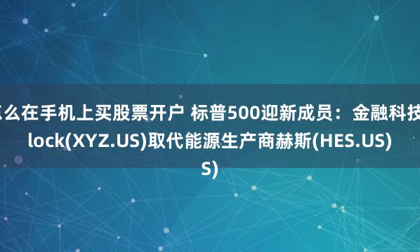 怎么在手机上买股票开户 标普500迎新成员：金融科技Block(XYZ.US)取代能源生产商赫斯(HES.US)