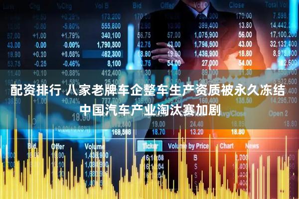 配资排行 八家老牌车企整车生产资质被永久冻结 中国汽车产业淘汰赛加剧